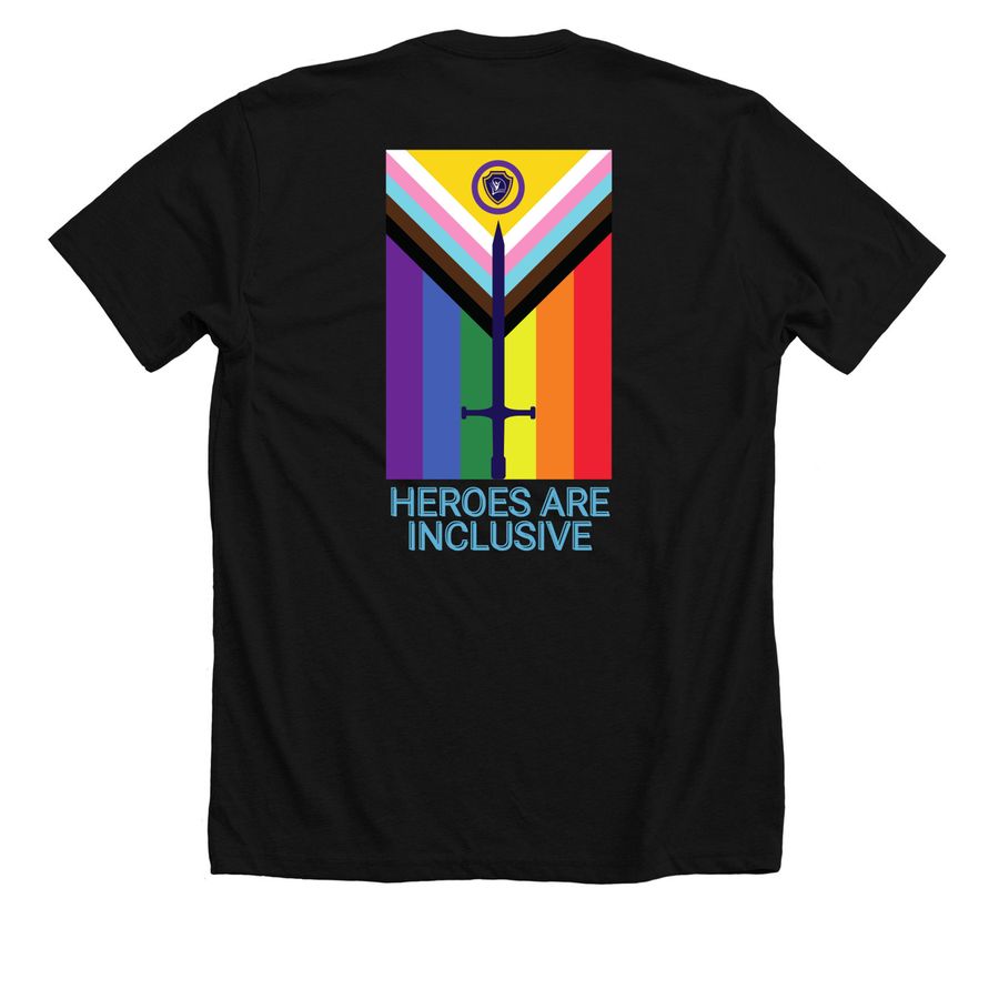 Pride 2023 - Summer Camp Pride, a Solid Black Blend Premium Unisex Tee (back-view)