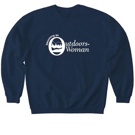 Basic Logo, a Navy Softstyle Crewneck Sweatshirt