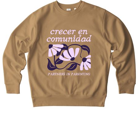 Crecer en comunidad, a Latte Stanley/Stella Unisex Changer 2.0 Crewneck Sweatshirt