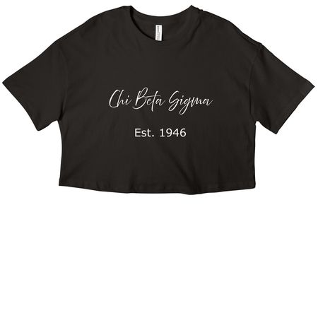 Chi Beta Sigma Est. 1946, a Black Women?s Cropped Cotton Tee