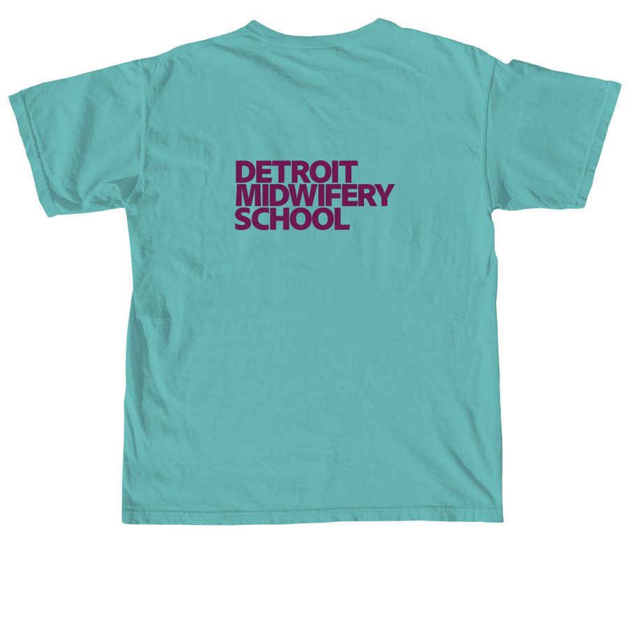 Midwife for Every Community Fund, a Seafoam Comfort Colors Unisex Tee (back-view)