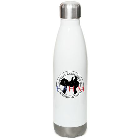 FAHM Drinkware, a White Stainless Steel Water Bottle