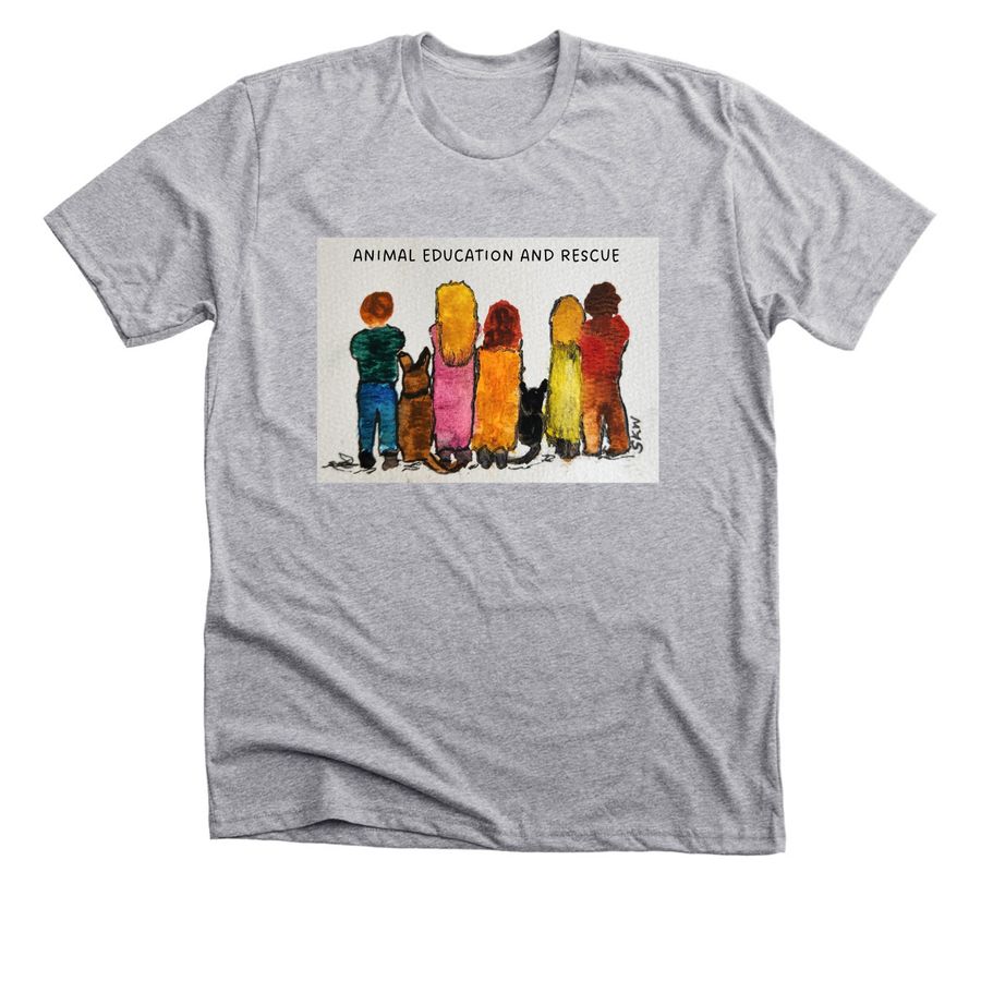SUPPORT ANIMAL EDUCATION AND RESCUE, a Athletic Heather Premium Unisex Tee