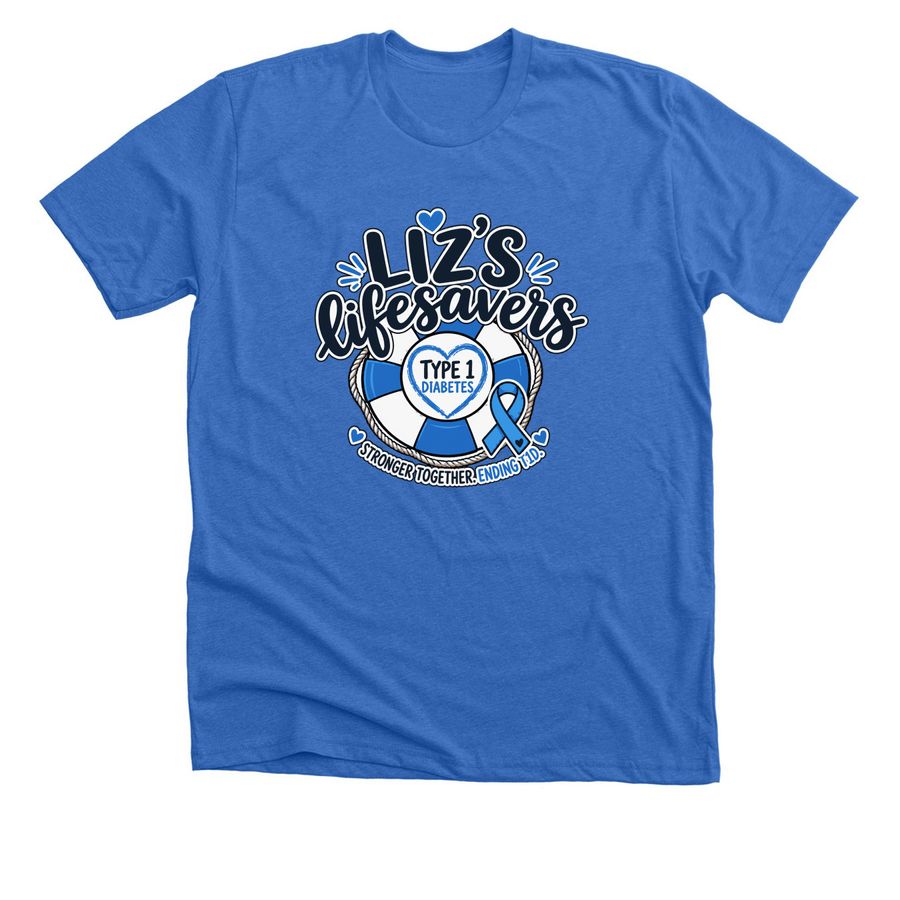 Liz?s Lifesaver Shirts &nbsp;, a Heather True Royal Premium Unisex Tee