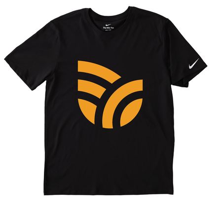 CIRA, a Black Nike Dri-FIT Jersey Blend Performance Tee