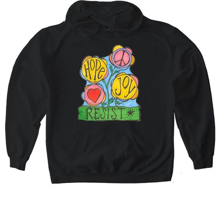 HopeJoy????_color, a Black Gildan Softstyle Pullover Hoodie