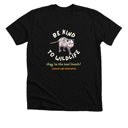Be Kind to Opposums!, a Solid Black Blend Premium Unisex Tee