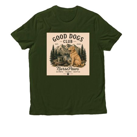 Good Dogs Club.&nbsp;, a Herb Green Allmade Organic Cotton Unisex Tee