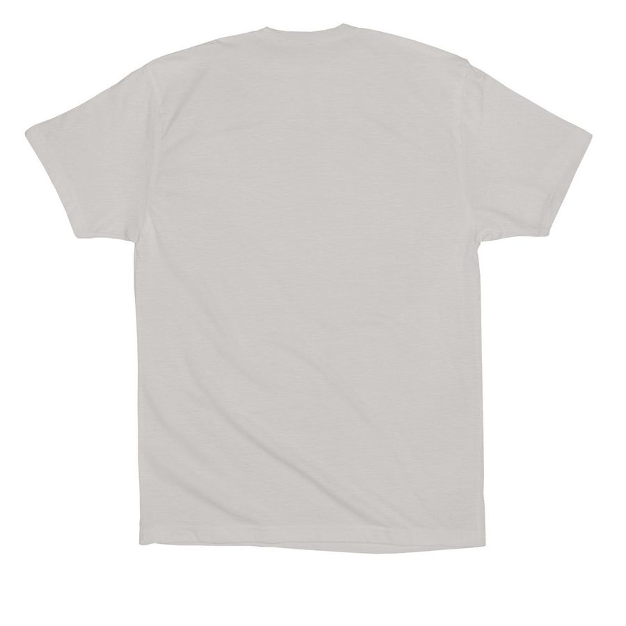 AMB Club Shirts, a Solid Athletic Grey Premium Cotton Tee (back-view)