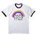 I'm Always Dreaming of the Next World (B), a White/ Jet Black Cotton Ringer Tee