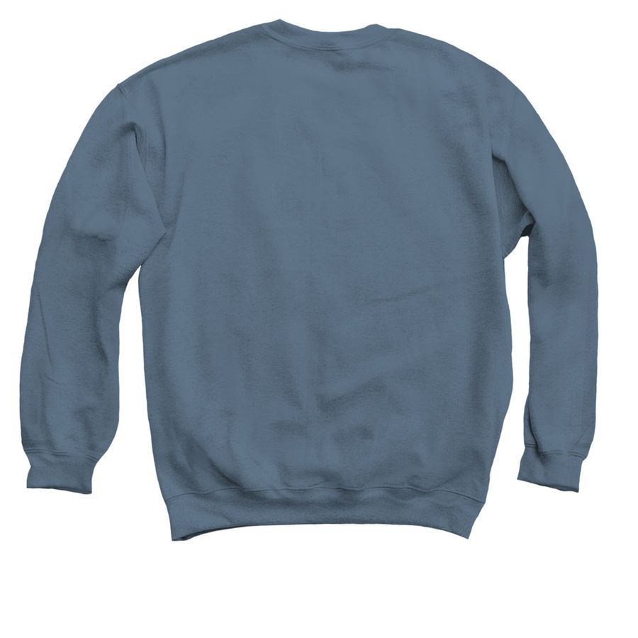 John Said No - Soft Blue Text, a Indigo Crewneck Sweatshirt (back-view)
