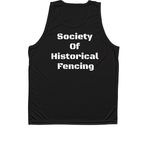 SOHF Activewear Shirts, a Black Unisex Performance Tank (back-view)