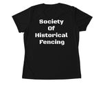 SOHF Activewear Shirts, a Black Women's Performance Tee (back-view)