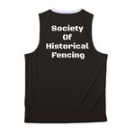 SOHF Activewear Shirts, a Black/ White Reversible Basketball Jersey (back-view)