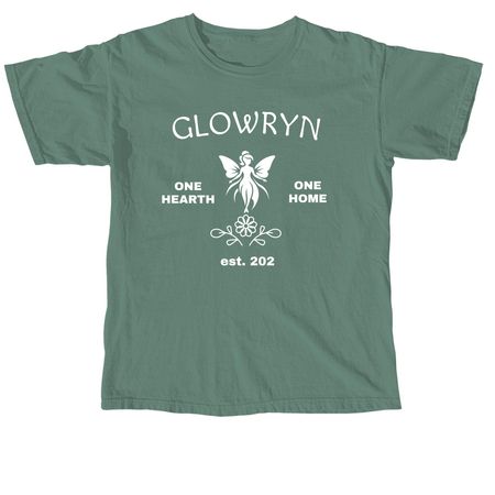 Glowryn Spirit Wear, a Light Green Comfort Colors Unisex Tee