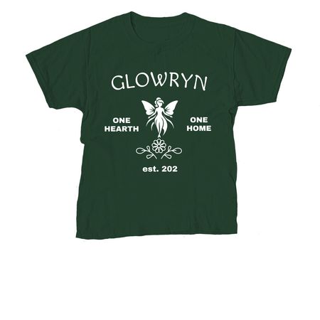 Glowryn Spirit Wear, a Forest Green Youth Unisex Tee