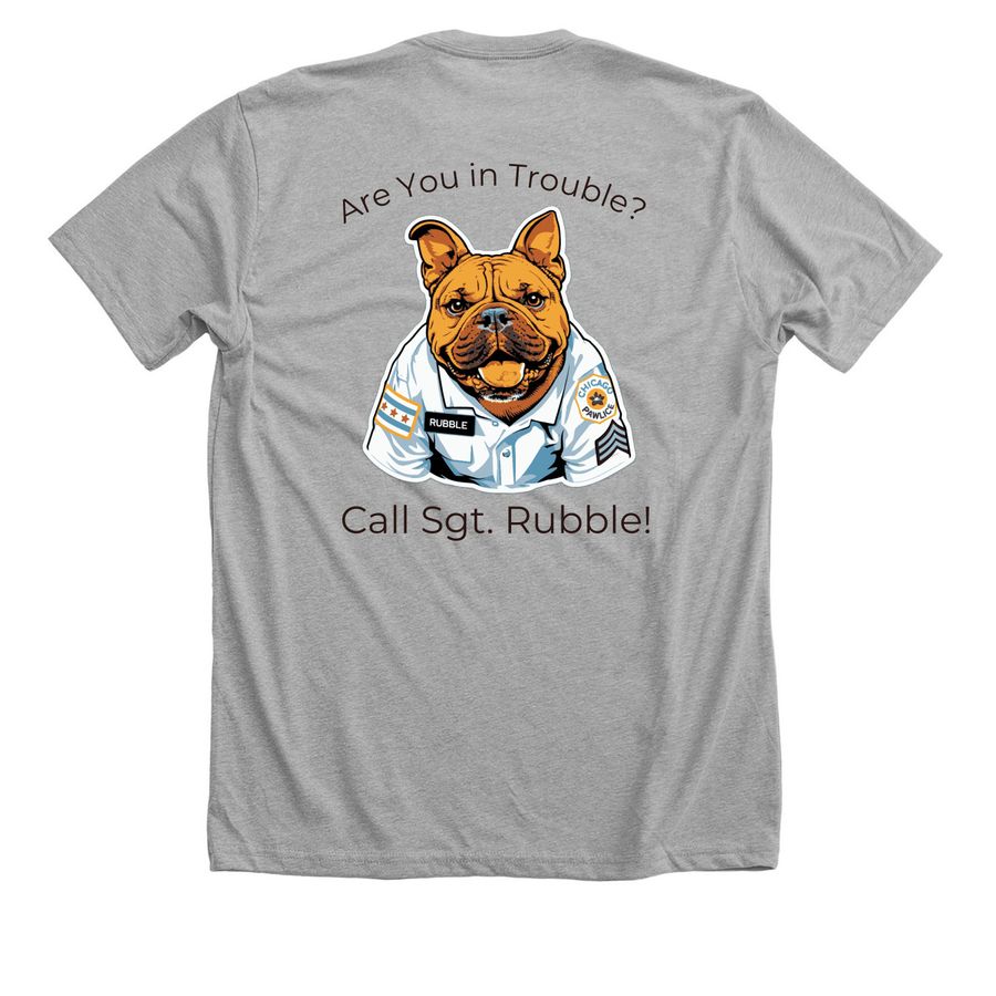 Rubble Wear, a Athletic Heather Premium Unisex Tee (back-view)