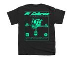El Cabr?n in Japan, neon, a Black Youth Unisex Tee (back-view)