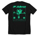 El Cabr?n in Japan, neon, a Solid Black Blend Premium Unisex Tee (back-view)