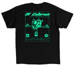 El Cabr?n in Japan, neon, a Black Classic Unisex Tee (back-view)