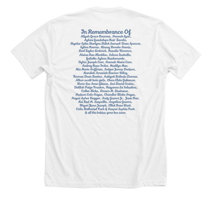 October Awareness Shirts Batch 34, a Solid White Blend Premium Unisex Tee (back-view)
