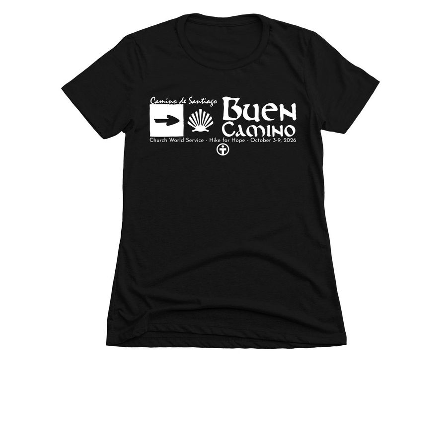 CWS Hike for Hope 2026 swag, a Black Women's Slim Fit Tee
