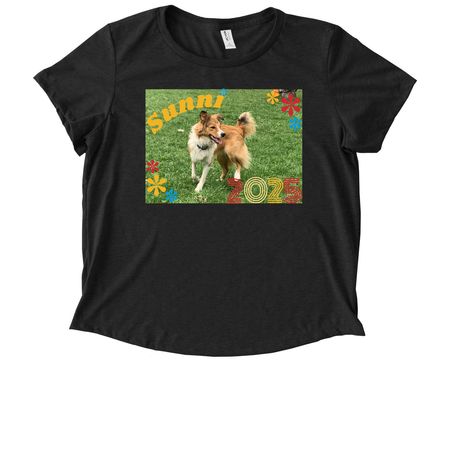 Sunni 2025, a Space Black Allmade Eco Triblend Women?s Scoop Neck Tee