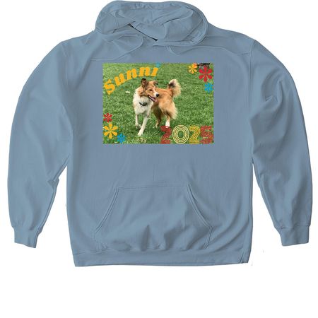 Sunni 2025, a Stone Blue Gildan Softstyle Pullover Hoodie