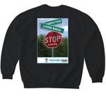 Data Back, a Black Softstyle Crewneck Sweatshirt (back-view)