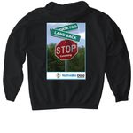 Data Back, a Black Gildan Softstyle Pullover Hoodie (back-view)
