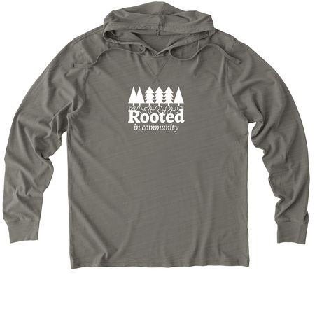 2026 NNOHA Conference Shirts, a Driftwood Grey Allmade Organic Cotton Mineral Dye Hoodie Tee