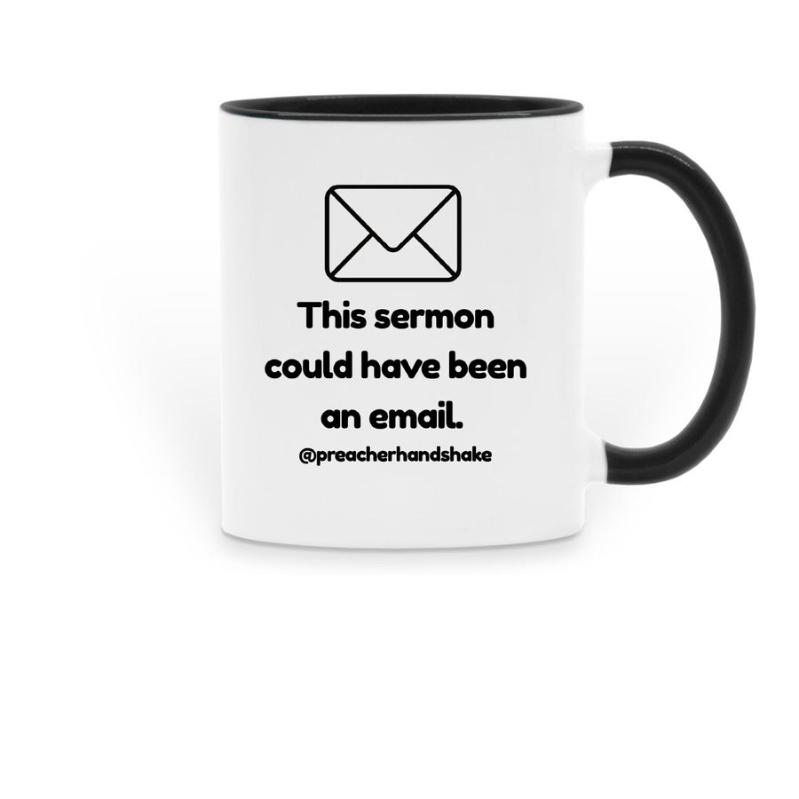 Email Mug, a Black Two-Tone Ceramic Mug
