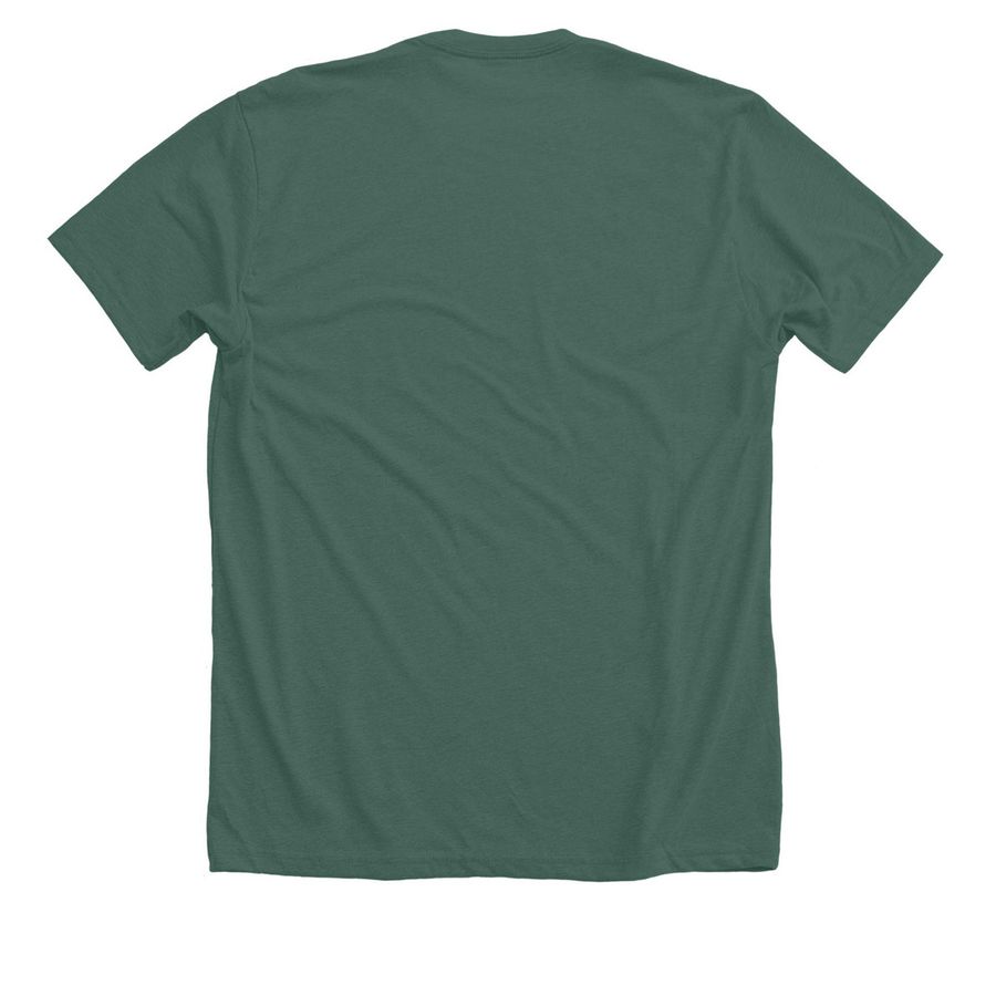 Front Print Only&nbsp;T-Shirts | Hoodies | Tanks, a Heather Forest Premium Unisex Tee (back-view)