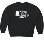 The Sweatshirt, a Black Softstyle Crewneck Sweatshirt (back-view)