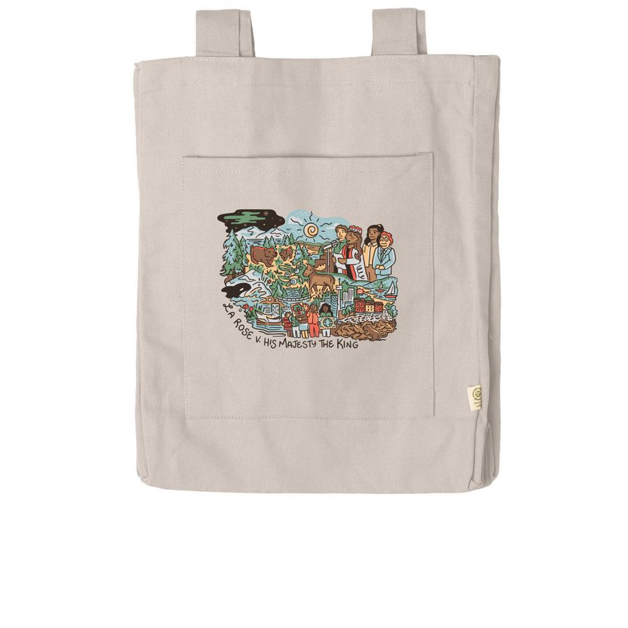 Youth v. Canada Illustrated Tote, a Pumice Reclaimist Everywhere Tote Bag