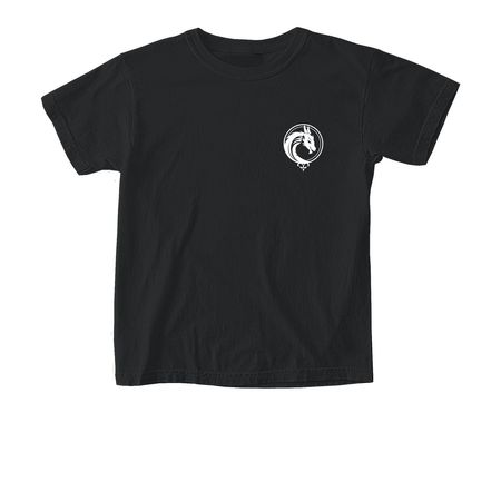 The Red Dragon, a Black Comfort Colors Youth Tee