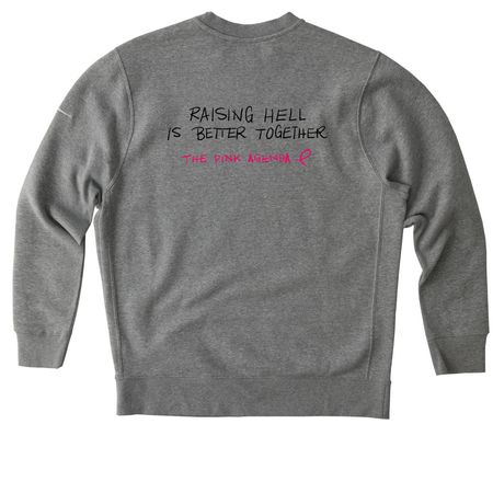Team TPA NYC Marathon '26 | Performance, a Dark Grey Heather Nike Club Fleece Crewneck Sweatshirt (back-view)