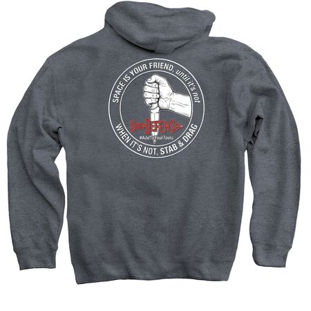 Space is your Friend, until it's not, a Dark Heather Pullover Hoodie