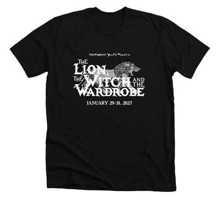 NYT The Lion, Witch, & Wardrobe, a Solid Black Blend Premium Unisex Tee