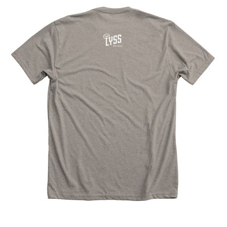 TLM HOYT FRONT, a Heather Stone Premium Unisex Tee (back-view)
