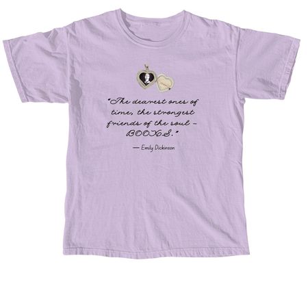 Emily Dickinson Book Lover Tee - Orchid, a Orchid Comfort Colors Unisex Tee