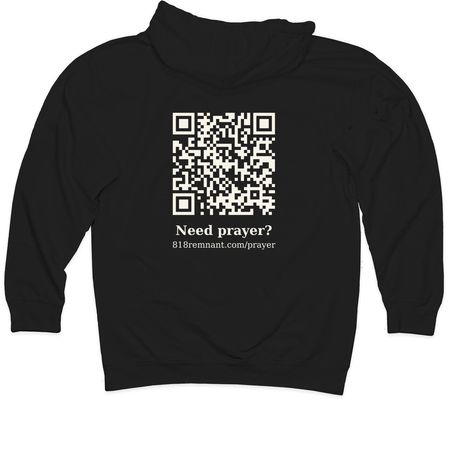 Need Prayer? ? Wear the Invitation&nbsp;, a Black Midweight Pullover Hoodie