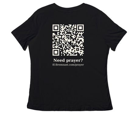 Need Prayer? ? Wear the Invitation&nbsp;, a Black Women's Relaxed V-Neck Tee
