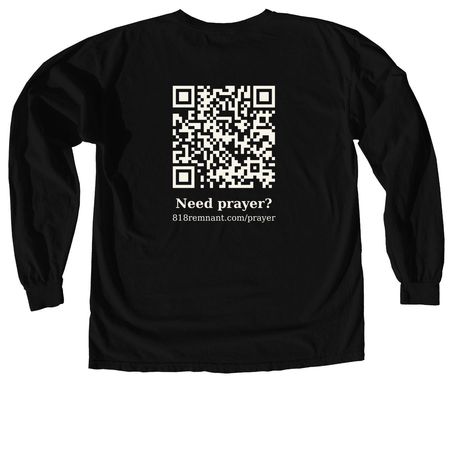 Need Prayer? ? Wear the Invitation&nbsp;, a Black Comfort Colors Long Sleeve Tee