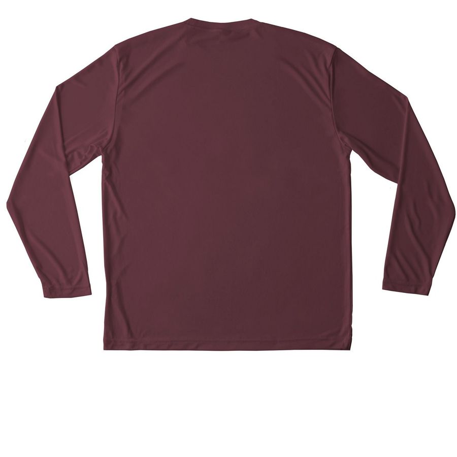 2026 NCYFL, a Maroon Unisex Performance Long Sleeve Tee (back-view)