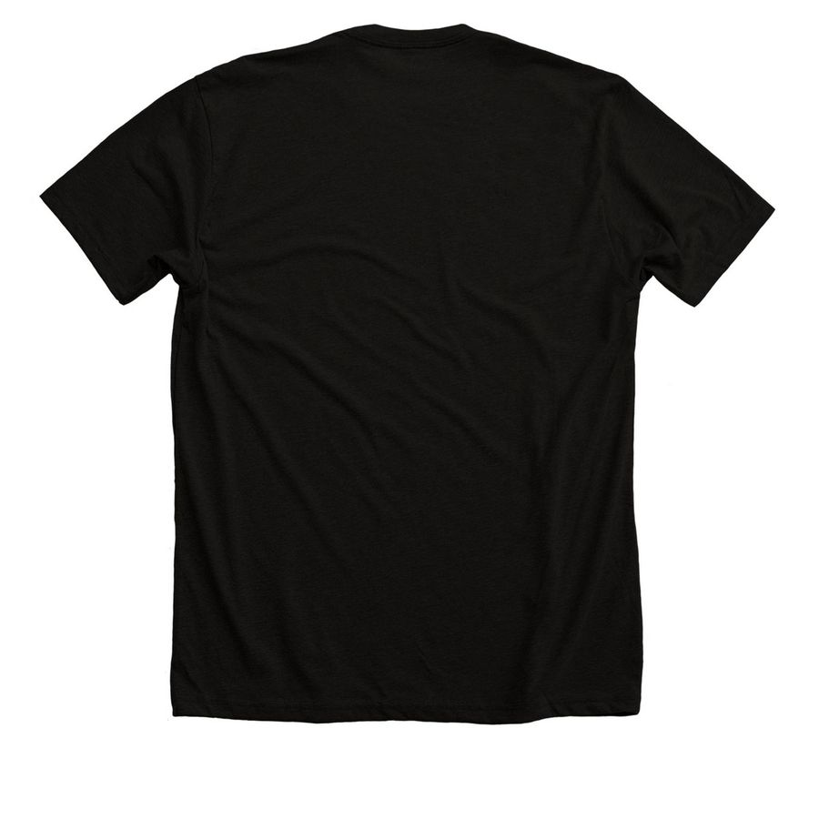 GRP New UJ Fade, a Solid Black Blend Premium Unisex Tee (back-view)