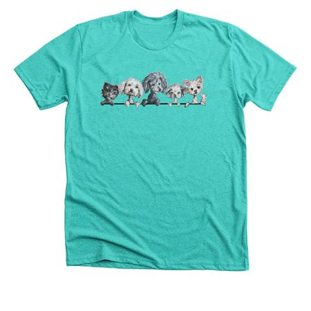 Pack of Pipsqueaks, a Heather Sea Green Premium Unisex Tee