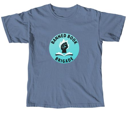 Banned Book Brigade, a Blue Jean Comfort Colors Unisex Tee
