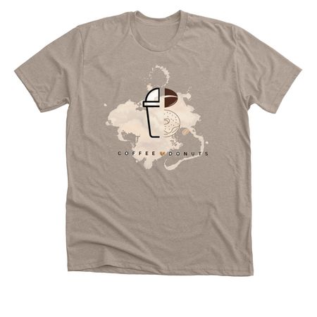 coffee donuts, a Heather Stone Premium Unisex Tee