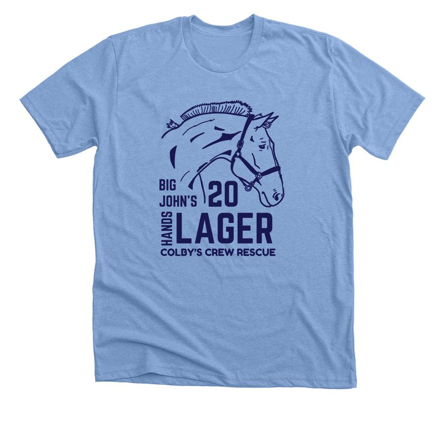 Limited Edition Big J Beer Shirt, a Heather Carolina Blue Premium Unisex Tee